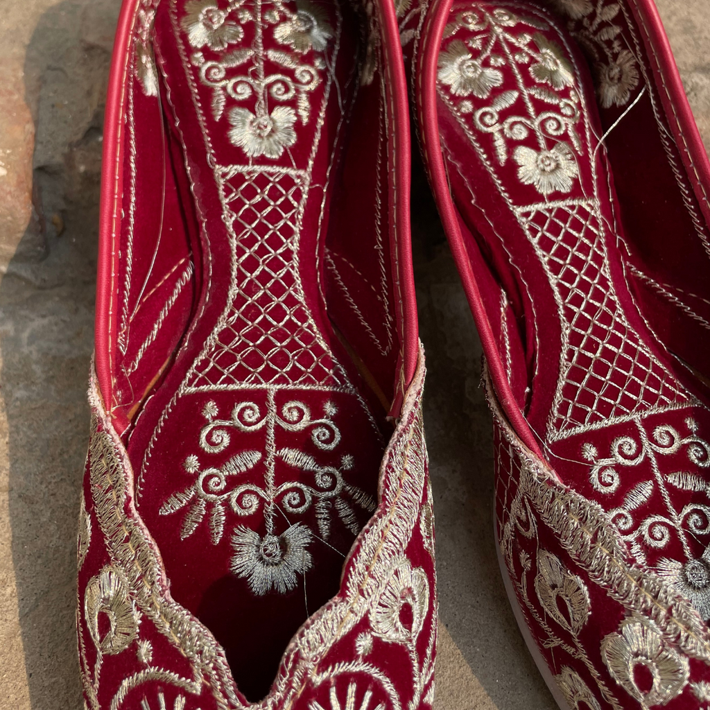 Maroon & Gold Embroidery