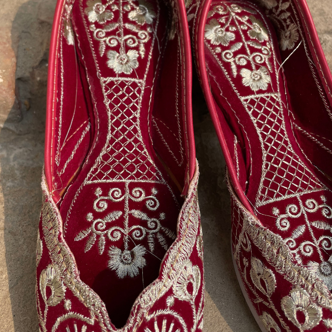 Maroon & Gold Embroidery
